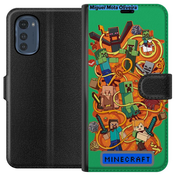 Motorola Moto E32s Tegnebogsetui Minecraft