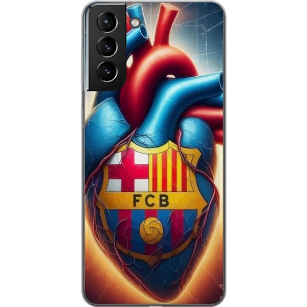 Samsung Galaxy S21+ 5G Gennemsigtig cover FCB Hjerte