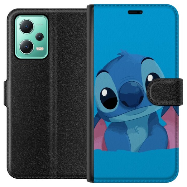 Xiaomi Redmi Note 12 Plånboksfodral Stitch Blå