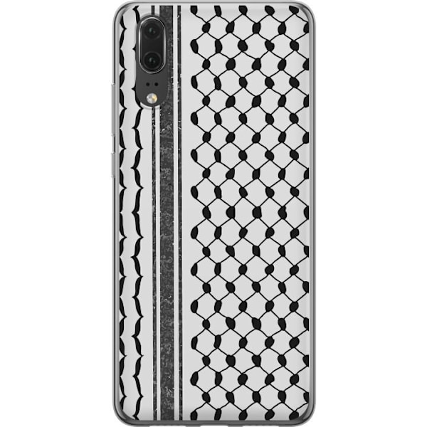 Huawei P20 Läpinäkyvä kuori Palestiinalainen kuvio - perinteiseen tyyliin inspiroima keffiyeh-kangas