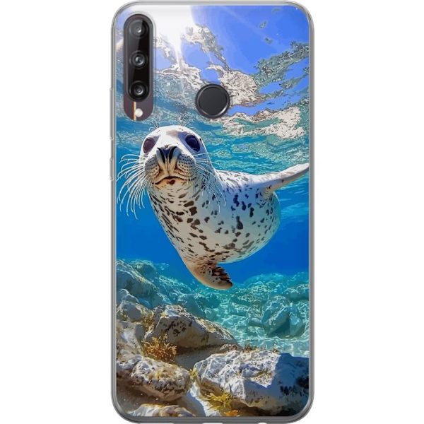 Huawei P40 lite E Läpinäkyvä kuori Myynti Meri Uiminen Eläinaihe Luonto Vesimotiivi Sininen Suunnittelu Meriteema Suosittu Motiivi Villieläimet