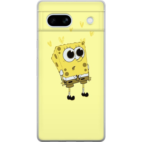 Google Pixel 7a Gennemsigtig cover SvampeBob Firkant