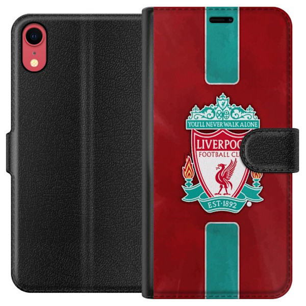 Apple iPhone XR Tegnebogsetui Liverpool FC - Klassisk Fodboldstolthed i Rødt