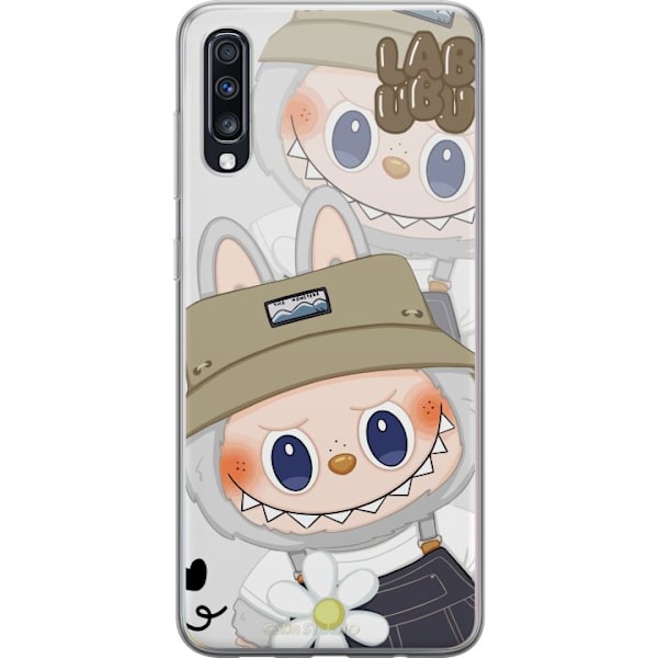 Samsung Galaxy A70 Gennemsigtig cover Labubu Minimal Mood - Enkel og stilren monsterdesign