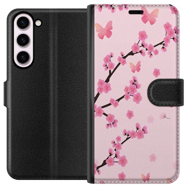 Kompatibelt Plånboksfodral till Samsung Galaxy S23+ Blommor