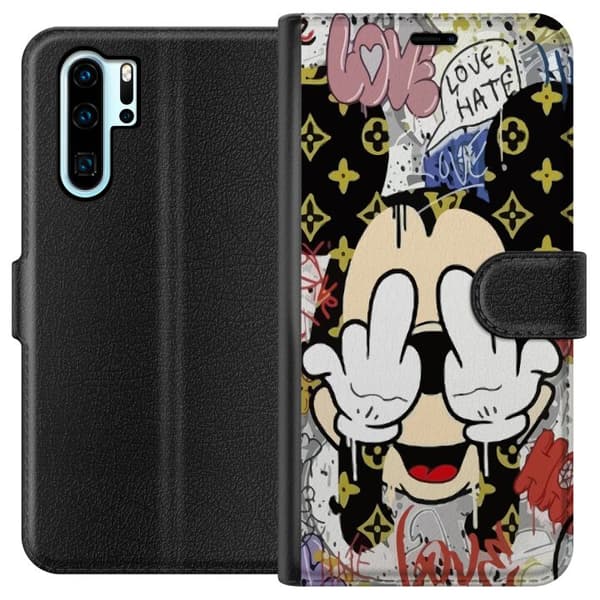 Kompatibel Tegnebogsetui til Huawei P30 Pro Mickey Mouse F-YOU