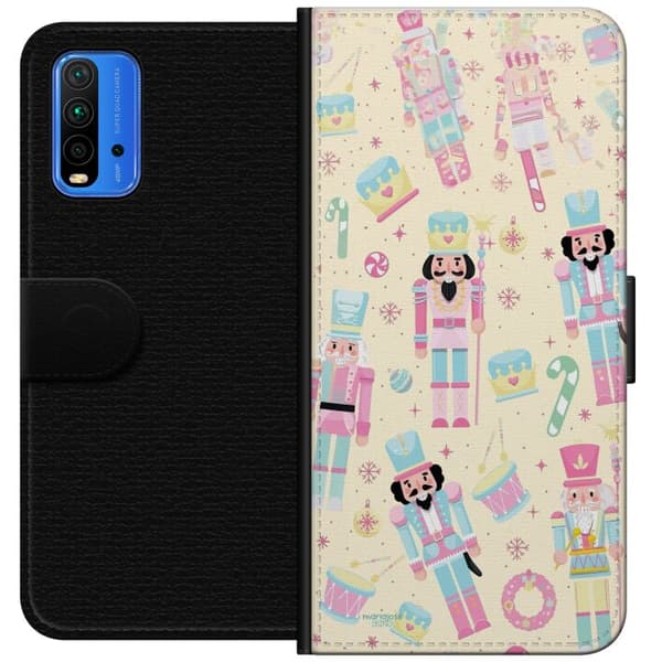 Kompatibelt Plånboksfodral till Xiaomi Redmi Note 9 4G Jul rosa