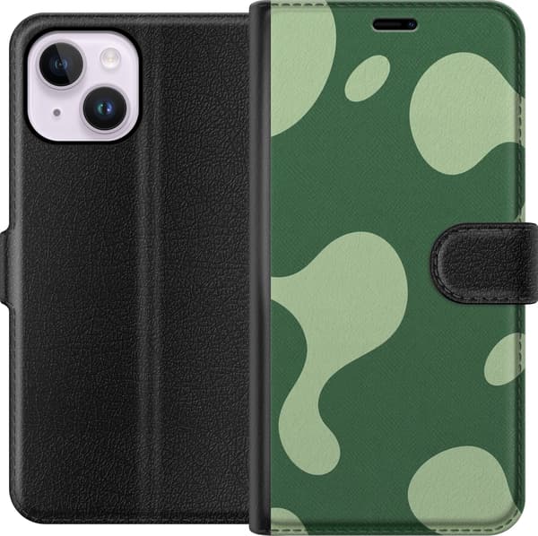 Yhteensopiva Lompakkokotelo Apple iPhone 15 Plus Matcha-sula vihreä