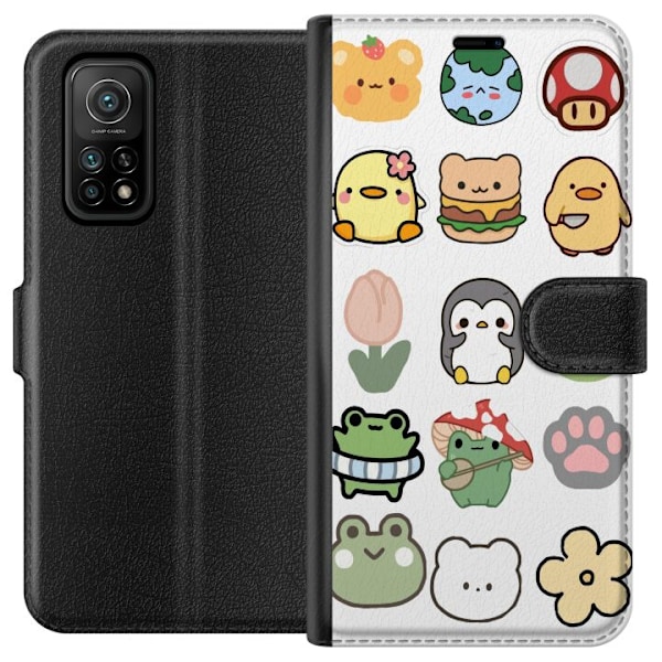 Xiaomi Mi 10T Pro 5G Plånboksfodral Kawaii Friends – söta figurer i japansk stil