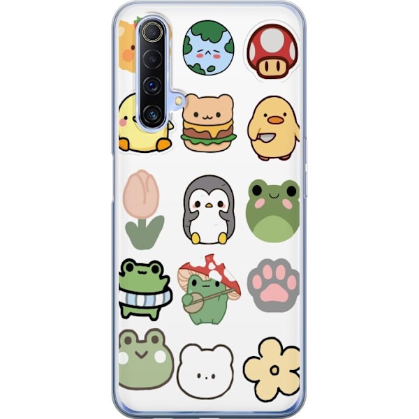 Realme X50 5G Gjennomsiktig deksel Kawaii Friends