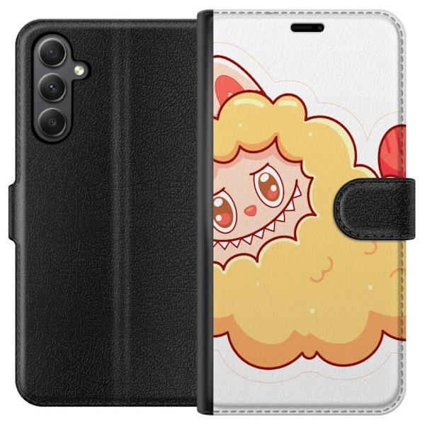 Samsung Galaxy S23 FE Lompakkokotelo Labubu Pesukarhu Pop Mart Hahmo Keräilyesine Söpö Suunnittelu Suosittu Teema Taideteos Leikkisarja
