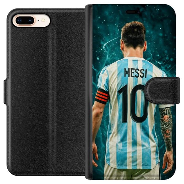 Kompatibelt Lommeboketui til Apple iPhone 8 Plus Messi