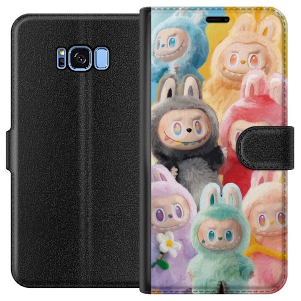 Samsung Galaxy S8 Plånboksfodral Labubu Sketch Style – Handritat monster i tusch