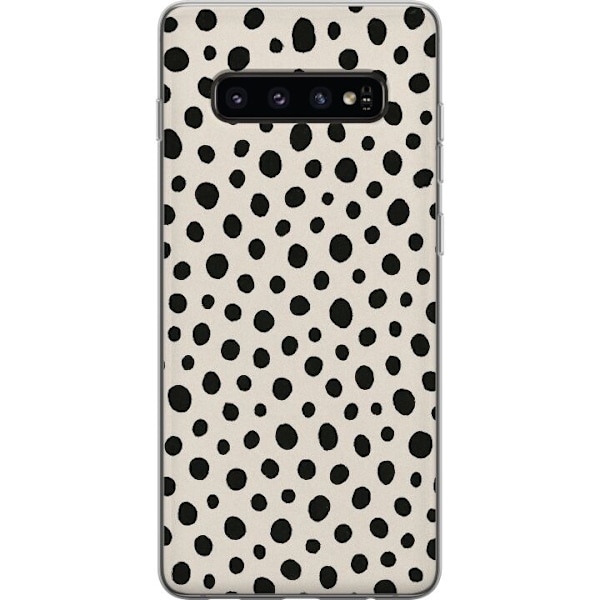 Samsung Galaxy S10 Genomskinligt Skal Dot Dance