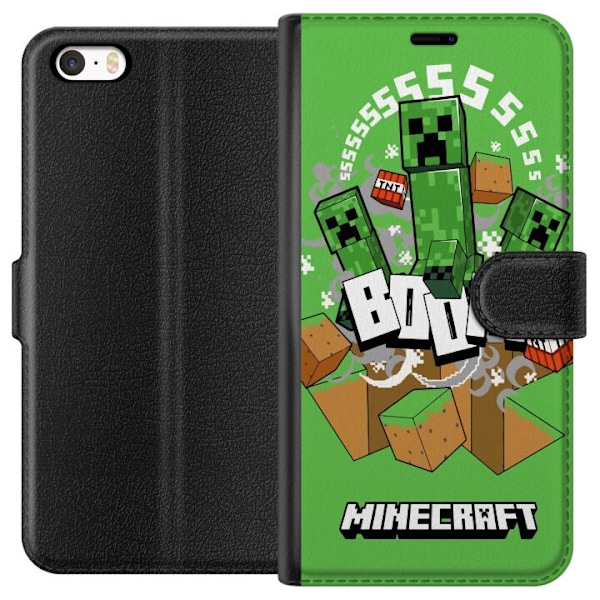Apple iPhone 5 Tegnebogsetui Minecraft Boom