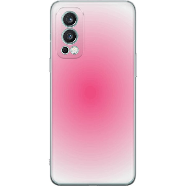 OnePlus Nord 2 5G Läpinäkyvä kuori Pinkki Pilvi