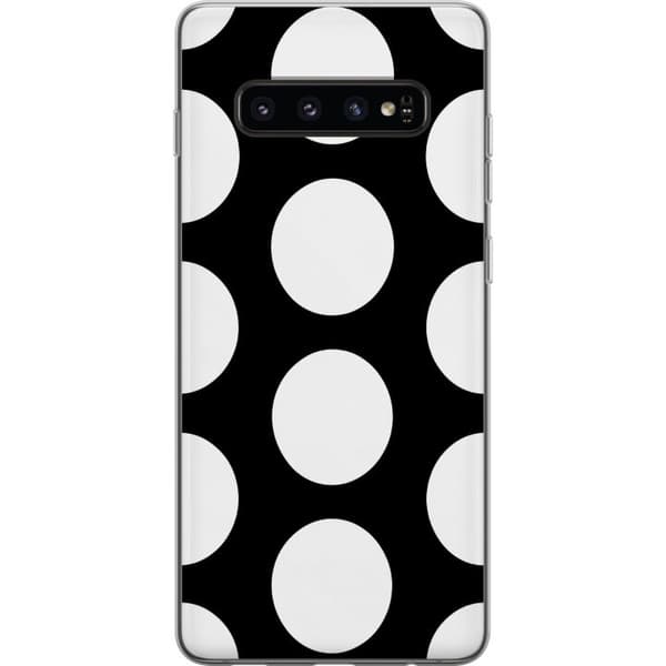 Kompatibelt Mobildeksel til Samsung Galaxy S10 Mono-prikker svart