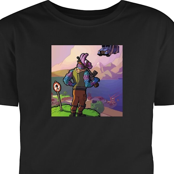 T-shirt til Voksen | Klassisk Voksen T-shirt Fortnite sort XL