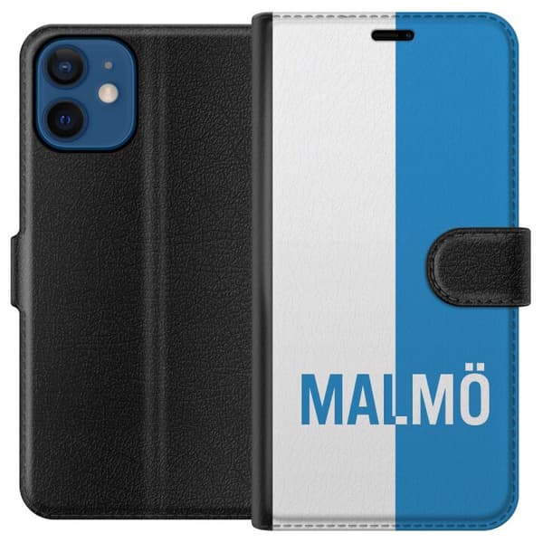 Kompatibel Tegnebogsetui til Apple iPhone 12 mini Malmö – fodbold