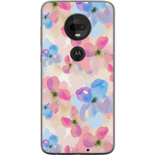 Motorola Moto G7 Gennemsigtig cover Blomsterlykke