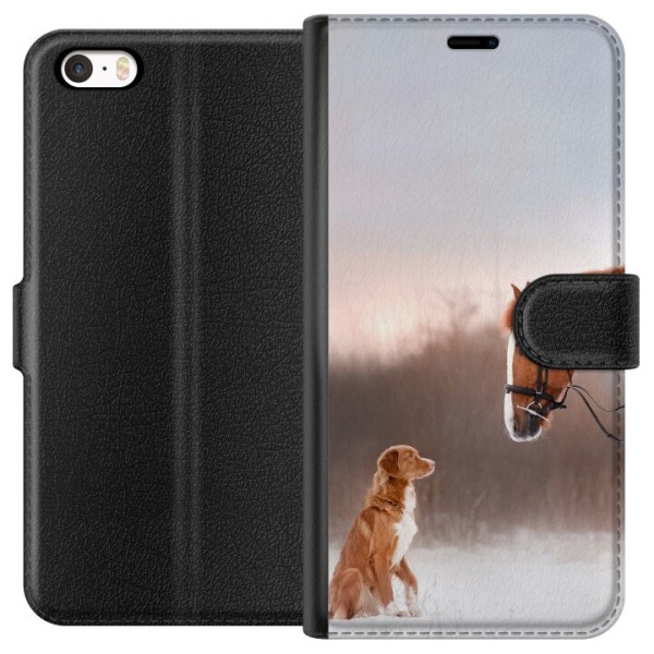 Apple iPhone 5 Lommeboketui Hest & Hund