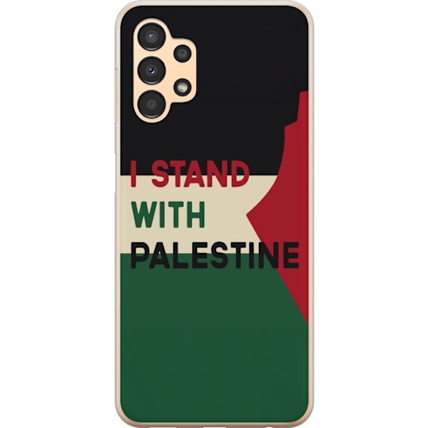 Samsung Galaxy A13 Läpinäkyvä kuori Pysähdy Palestiinan pu