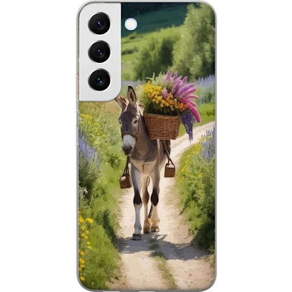 Samsung Galaxy S22+ 5G Gennemsigtig cover Æsel Dyremotiv Rolig Design Naturmotiv Populær Dekoration Humor Grafisk Dyretema Eksotisk