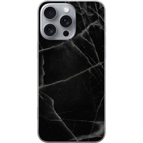Apple iPhone 16 Pro Max Gennemsigtig cover Sort marmor