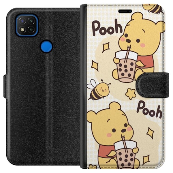 Xiaomi Redmi 9C Tegnebogsetui Nalle Pooh-stil - klassisk bjør