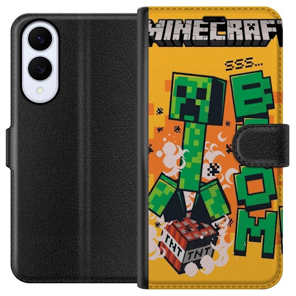 Samsung Galaxy S25 Edge Tegnebogsetui Minecraft Boom