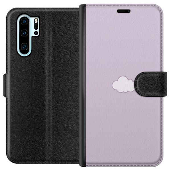 Huawei P30 Pro Plånboksfodral Lila Moln – minimalistiskt moln på lila bakgrund