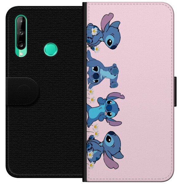 Huawei P40 lite E Plånboksfodral Stitch Skratt & Bus – Perfekt för Mobilskal eller Poster