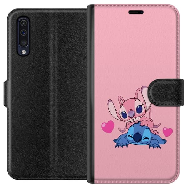 Kompatibel Tegnebogsetui til Samsung Galaxy A50 Valentins Dag Stitch
