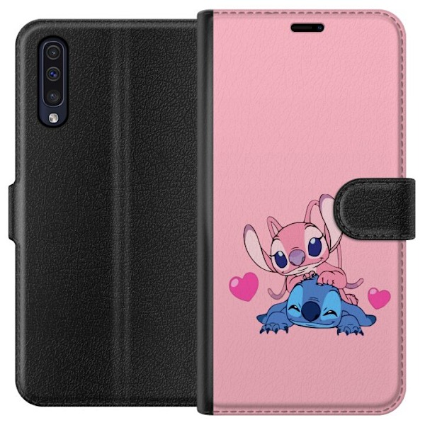Samsung Galaxy A50 Lompakkokotelo Ystävänpäivä Stitch