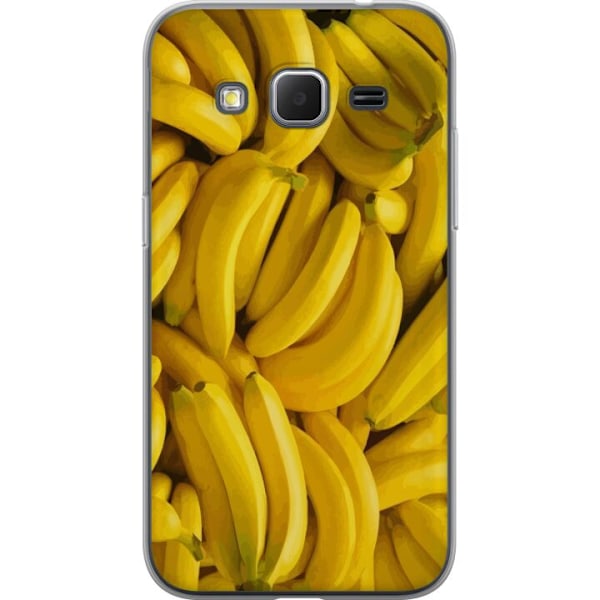 Samsung Galaxy Core Prime Genomskinligt Skal Banana Pattern – lekfullt mönster med gula bananer
