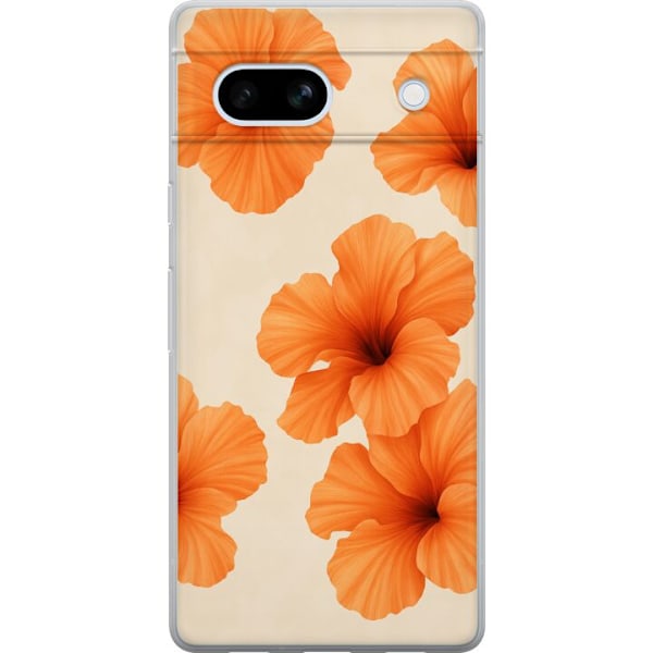Google Pixel 7a Läpinäkyvä kuori Papaya Punch