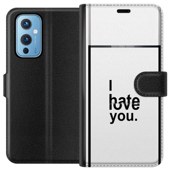 Kompatibelt Plånboksfodral till OnePlus 9 I Hate Love You vit