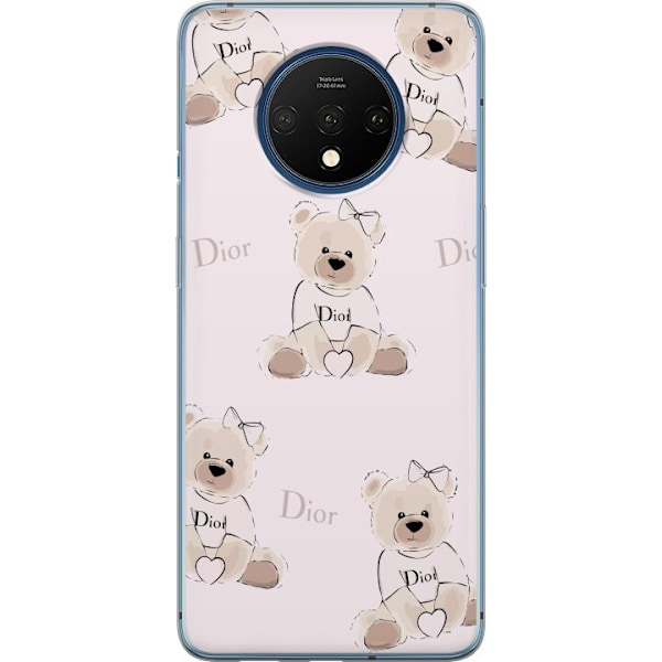 OnePlus 7T Läpinäkyvä kuori Teddy Dior Vibes - ylellinen na