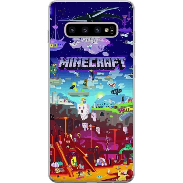 Kompatibelt Mobilskal till Samsung Galaxy S10+ MineCraft