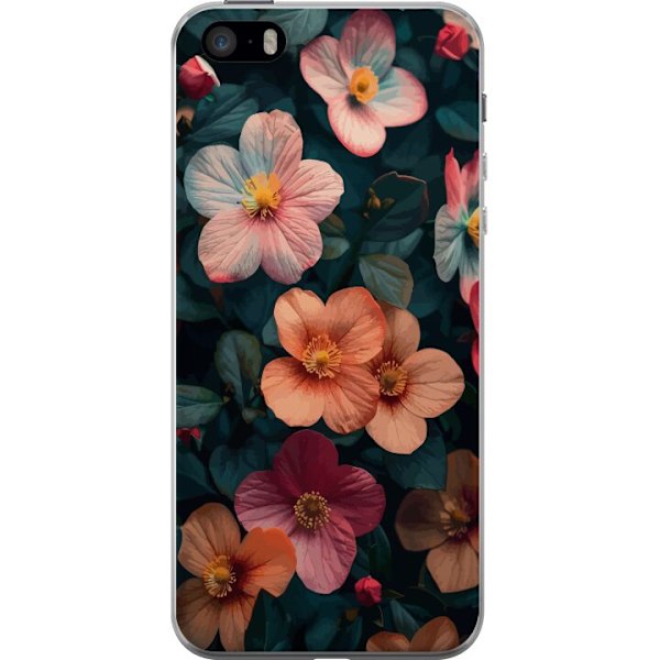 Apple iPhone SE (2016) Gennemsigtig cover Blomster