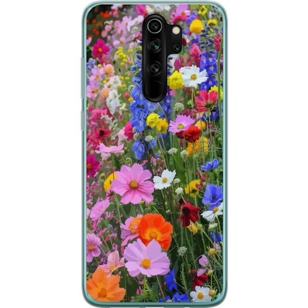 Xiaomi Redmi Note 8 Pro  Läpinäkyvä kuori Kukkakuvioinen mobiilikuori kesäisellä niityllä ja luontomaisemalla