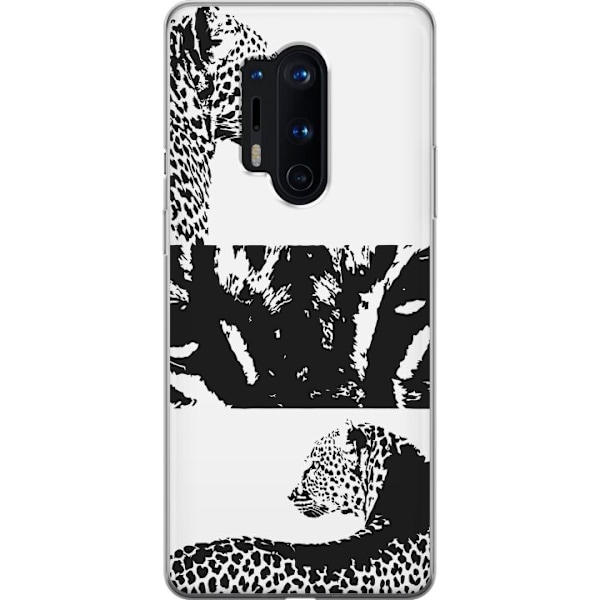 OnePlus 8 Pro Läpinäkyvä kuori Leopard Faces