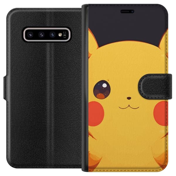 Kompatibelt Lommeboketui til Samsung Galaxy S10+ Pikachu