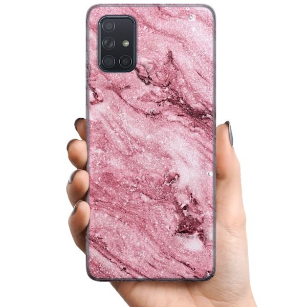 Samsung Galaxy A71 TPU Mobilcover Glitter Marmor