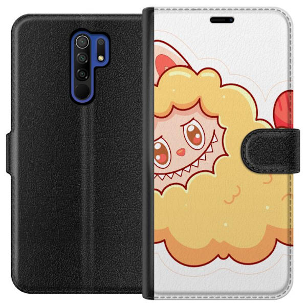 Xiaomi Redmi 9 Lompakkokotelo Labubu Pesukarhu Pop Mart Hahmo Keräilyesine Söpö Suunnittelu Suosittu Teema Taideteos Leikkisarja