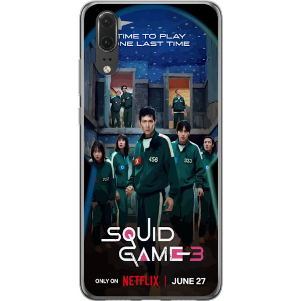 Huawei P20 Genomskinligt Skal Squid Game Säsong 3 Seriefigurer Populärt TV Serie Motiv Ikoner Spänning Drama Asiatisk Design Trend