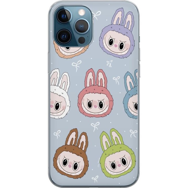 Apple iPhone 12 Pro Läpinäkyvä kuori Pastel Labubu