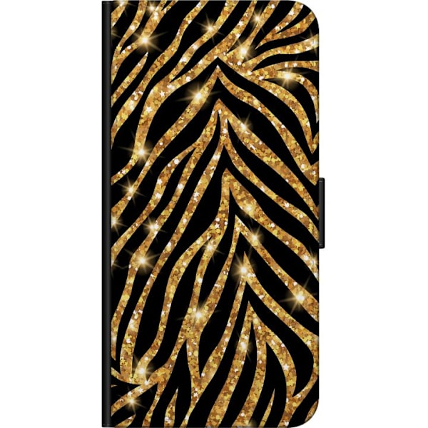 Huawei P smart 2019 Tegnebogsetui Guld & Glitter