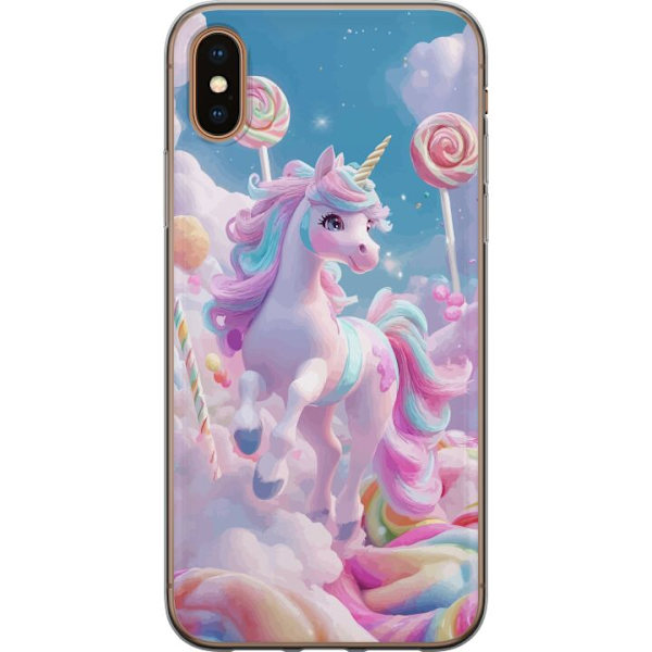 Apple iPhone XS Läpinäkyvä kuori Yksisarvinen Candy Pastel Kawaii Suunnittelu Söpö Suosittu Väri Graafinen Trendi Lapsen Teema Fantasia Taide