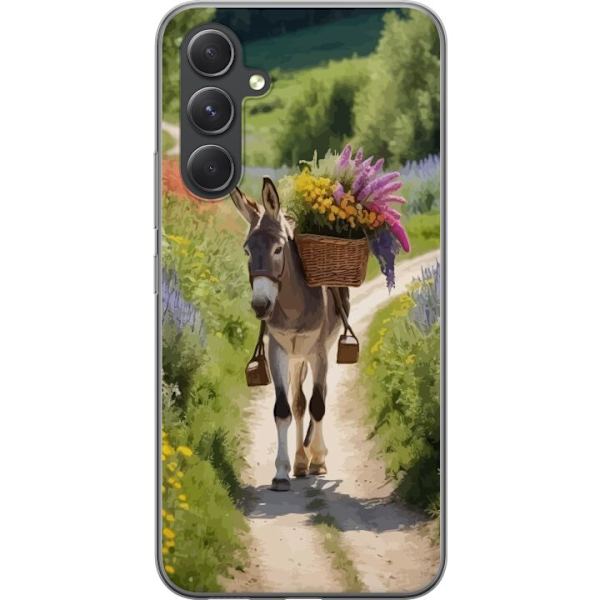 Samsung Galaxy S24 FE Läpinäkyvä kuori Aasi Eläinaihe Rauhallinen Suunnittelu Luontoaihe Suosittu Koristelu Huumori Graafinen Eläinteema Eksootti